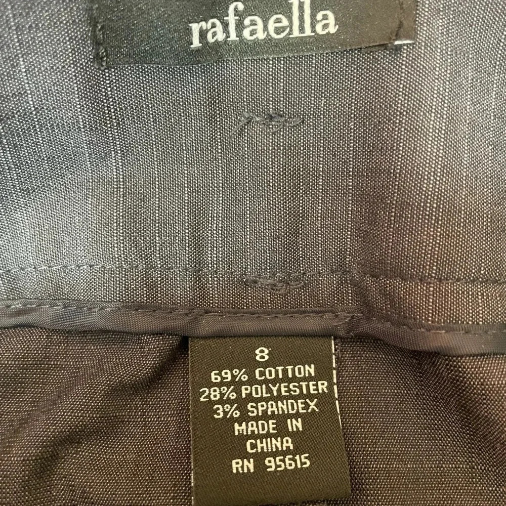 Rafaella pencil skirt with skinny belt sliver buckle navy size 8 - Picture 5 of 5
